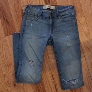 light wash ripped jeans